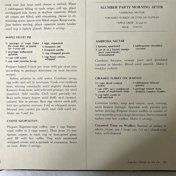 Vintage Aunt Jemima Cook Book - Morning to Midnight, collectible old recipes - Picture 12 of 16